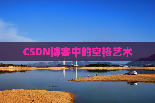 CSDN博客中的空格艺术